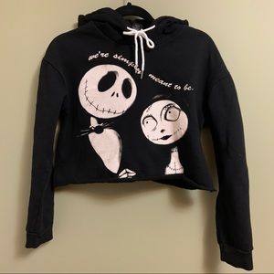 The Nightmare Before Christmas oversized cropped hoodie